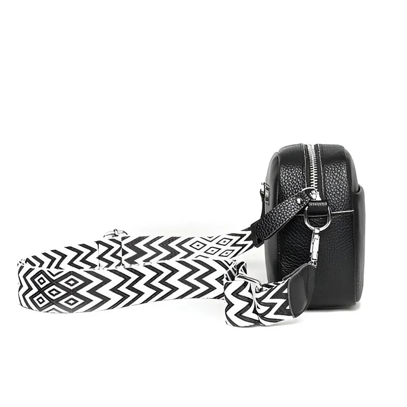 ChicZag - Rektangulär crossbody-väska i läder för kvinnor