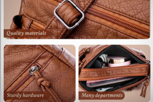Valdey - Veganskt läder crossbody-axelväska