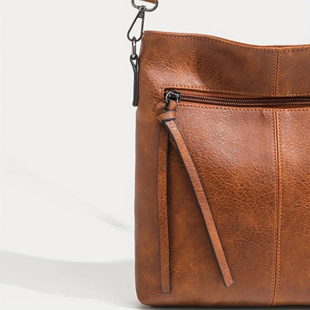 Valdey - veganskt läder smal crossbody-väska