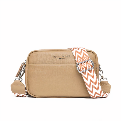 ChicZag - Rektangulär crossbody-väska i läder för kvinnor