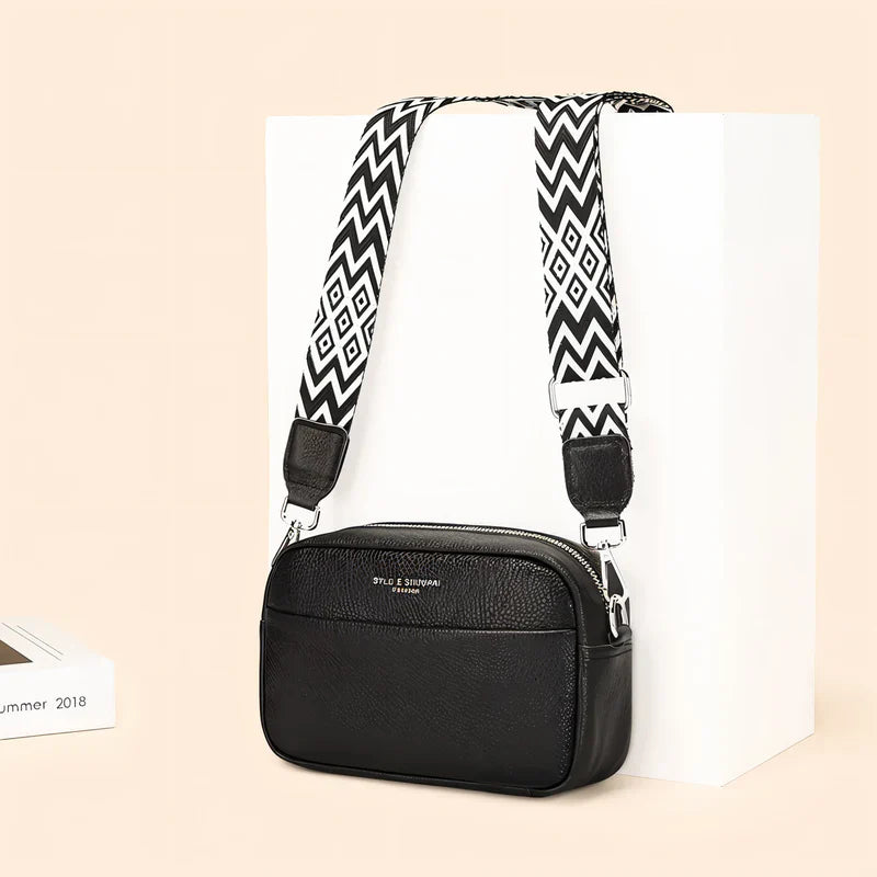 ChicZag - Rektangulär crossbody-väska i läder för kvinnor
