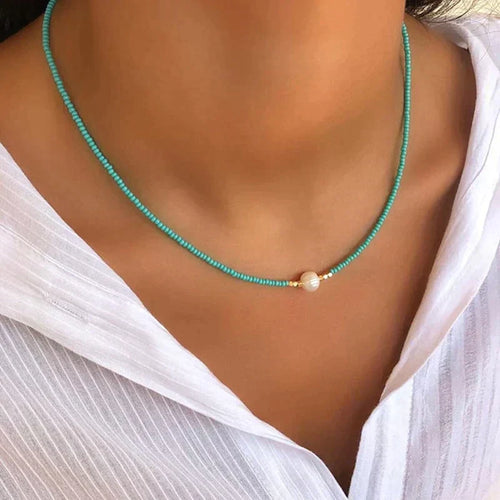 Flevos - pärlprydd choker