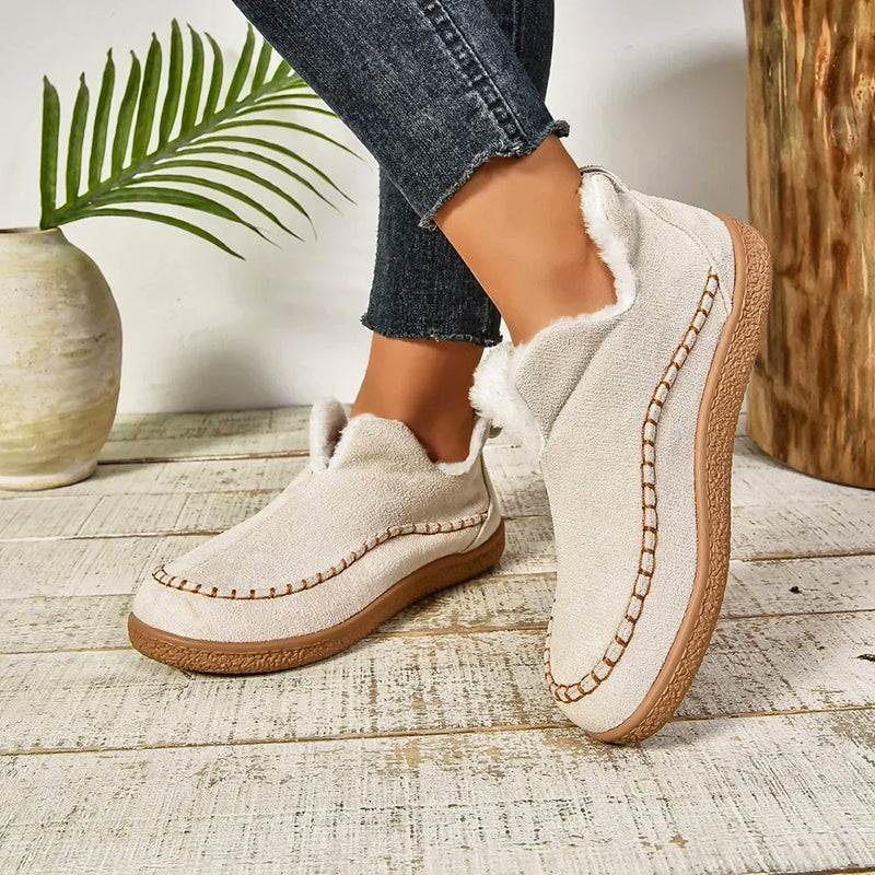 Dam Slip-On Stövlar med Plyschfoder