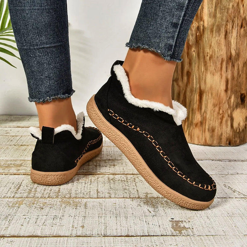Dam Slip-On Stövlar med Plyschfoder