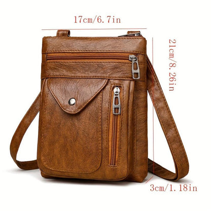 Flevos - veganskt läder crossbody-axelväska