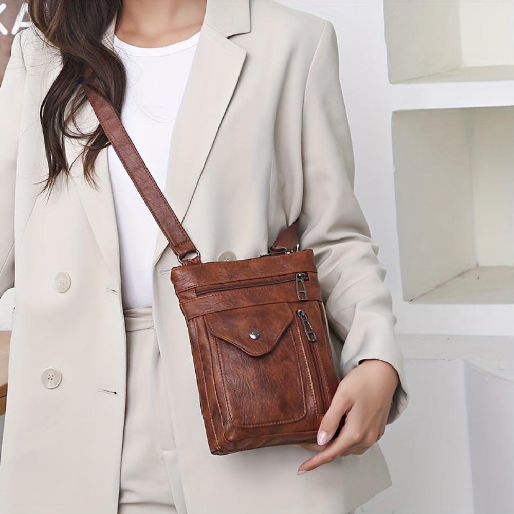 Flevos - veganskt läder crossbody-axelväska