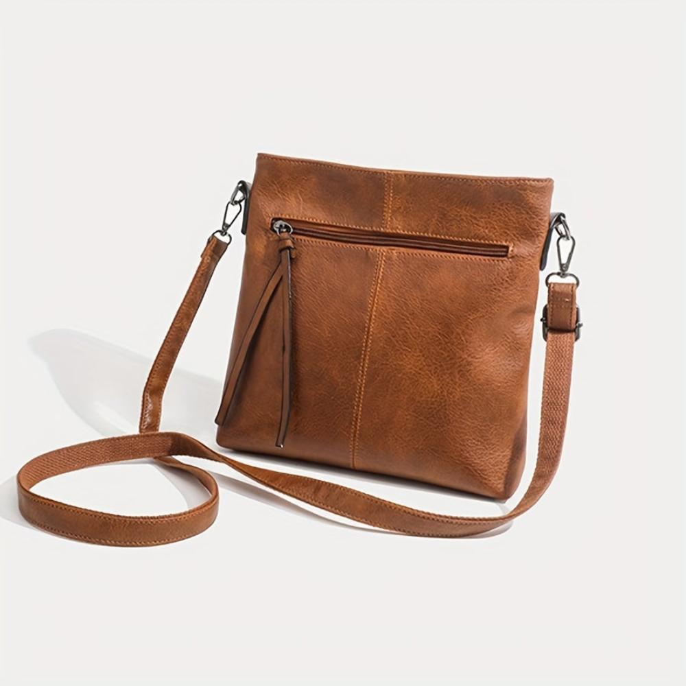 Valdey - veganskt läder smal crossbody-väska