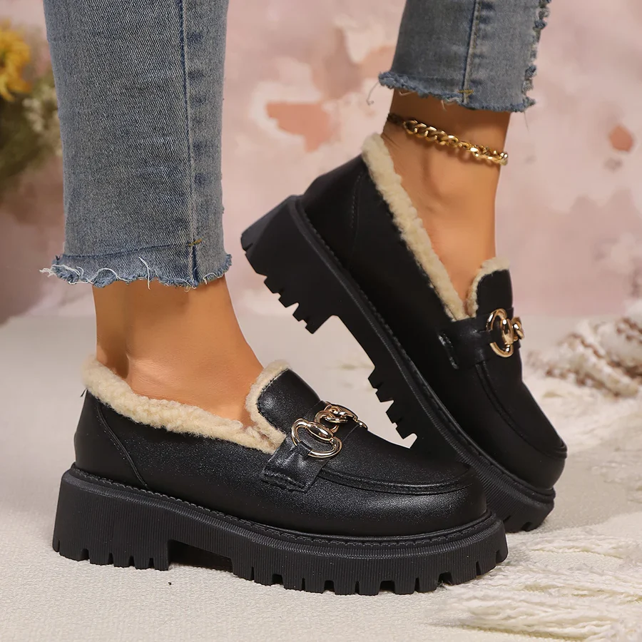Keller Sherpa-fodrad Plattformloafers