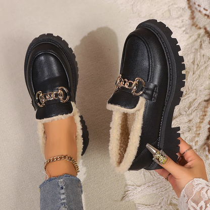 Keller Sherpa-fodrad Plattformloafers