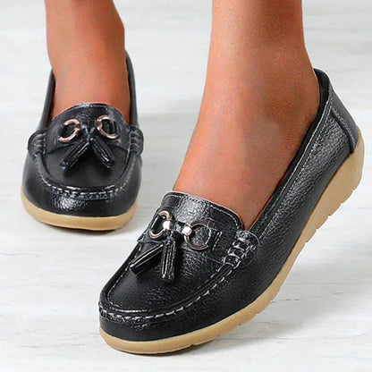 Anja - Klassiska läderloafers