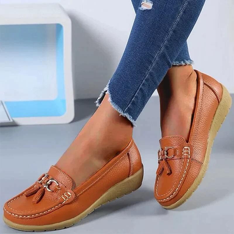 Anja - Klassiska läderloafers